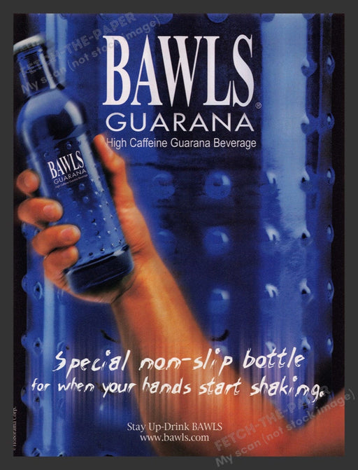 2003 Bawls Guarana High Caffeine Beverage Video Game Print Advertisement