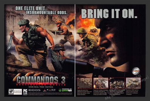 2003 Commandos 3: WWII Real Time Tactics Video Game Print Advertisement (2pgs)