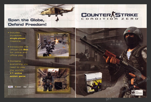 2003 Counter Strike: Condition Zero Video Game Print Advertisement