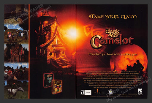 2003 Dark Age of Camelot "Stake your claim" Video Game Print Advertisement