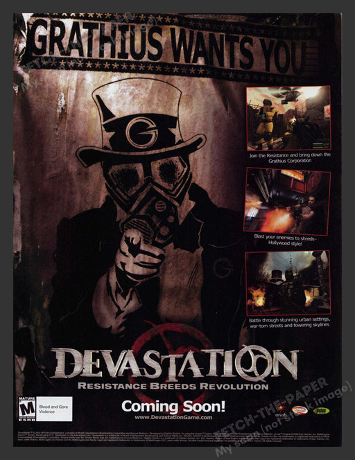 2003 Devastation: Resistance Breeds Revolution Video Game Print Advertisement