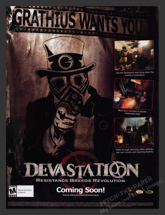 2003 Devastation: Resistance Breeds Revolution Video Game Print Advertisement