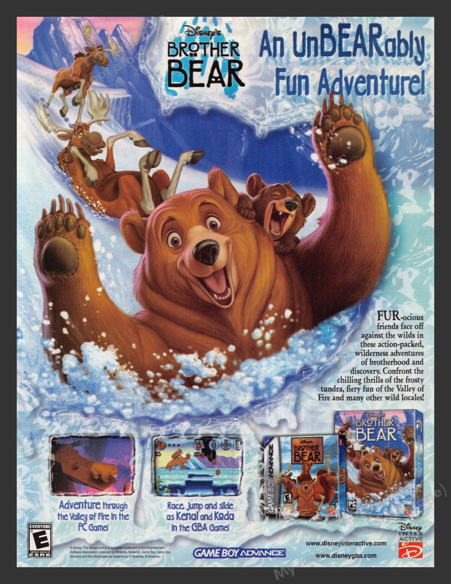 Disney's Brother Bear 2003 Video Game Ad 2000s Collectible