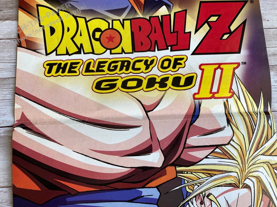 2003 Dragon Ball Z Fold-Out 10.5" x 22.5" Video Game Poster from Magazine **