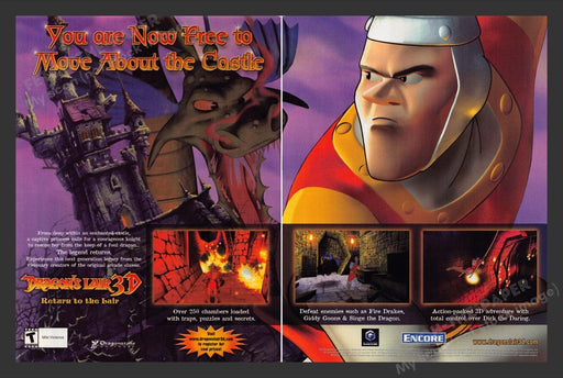 2003 Dragon's Lair 3D: Return to the Lair Video Game Print Advertisement (2 pgs)