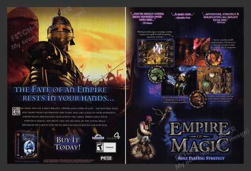 2003 Empire of Magic Video Game Print Advertisement (2 pgs) Fetch the Paper!