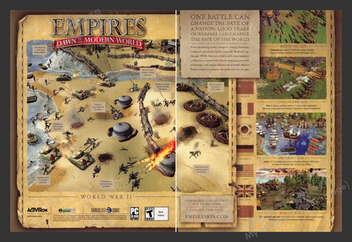 2003 Empires: Dawn of the Modern World Video Game Print Advertisement (2 pgs)