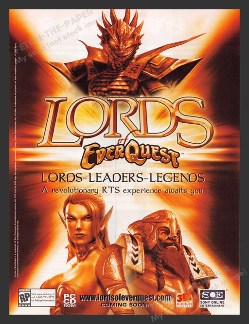 2003 EverQuest Lords Leaders Legends Video Game Print Advertisement