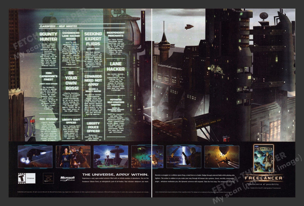 2003 Freelancer Video Game Print Advertisement (2pgs)