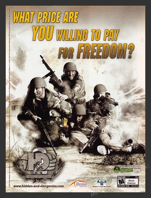 2003 Hidden & Dangerous Video Game Print Advertisement