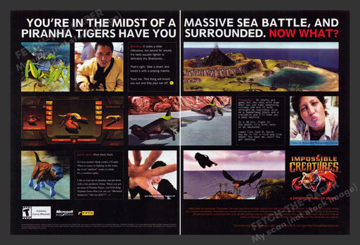 2003 Impossible Creatures Video Game Print Advertisement (2pgs)