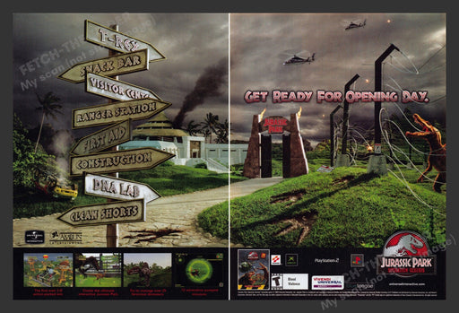 2003 Jurassic Park: Operation Genesis Video Game Print Advertisement (2pgs)