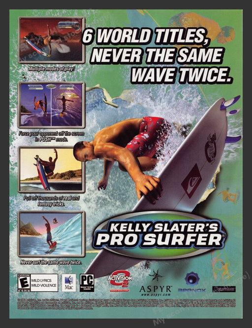 2003 Kelly Slater's Pro Surfer Video Game Print Advertisement