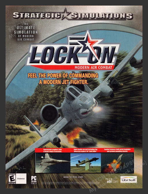 2003 Lock On Modern Air Combat Video Game Print Advertisement