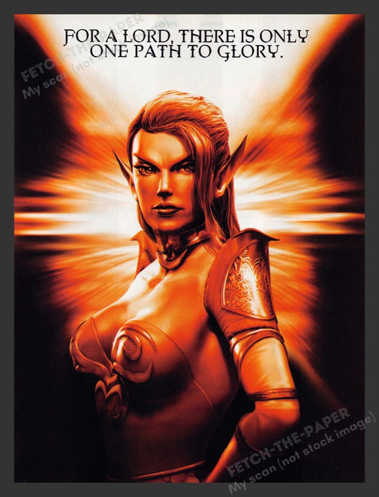 2003 Lords of EverQuest Femal Elf Character Video Game Print Advertisement