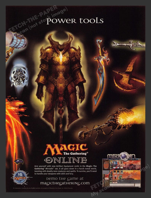 2003 Magic the Gathering Mirrodin Video Game Print Advertisement