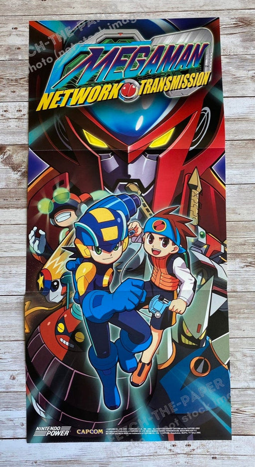 2003 Mega Man Fold-Out 10.5" x 22.5" Video Game Poster from Magazine