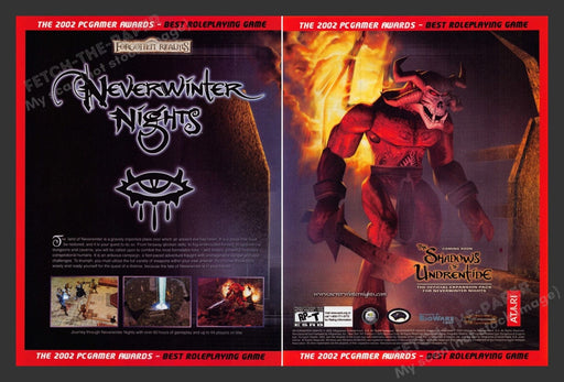 2003 Never Winter Nights Video Game Print Advertisement (2 pgs)