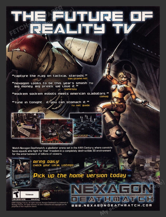 2003 Nexagon: Death Match Video Game Print Advertisement
