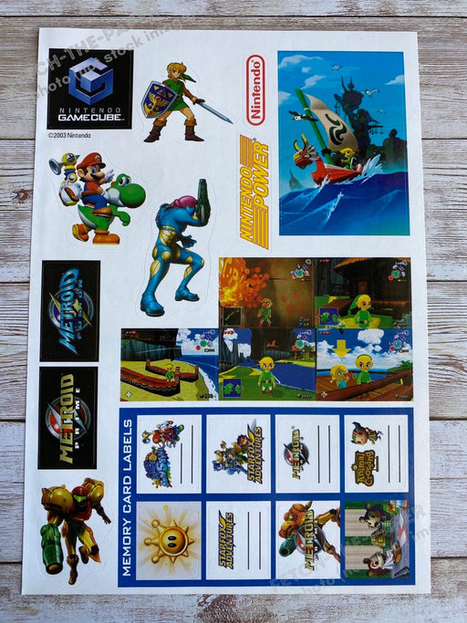 2003 Nintendo GameCube Zelda Mario 7x10 Stickers Video Game Print Advertisement
