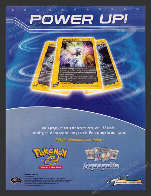 2003 Pokemon Trading Card Game Aquapolis Print Ad