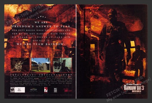 2003 Rainbow Six 3: Raven Shield Video Game Print Advertisement (2 pgs)
