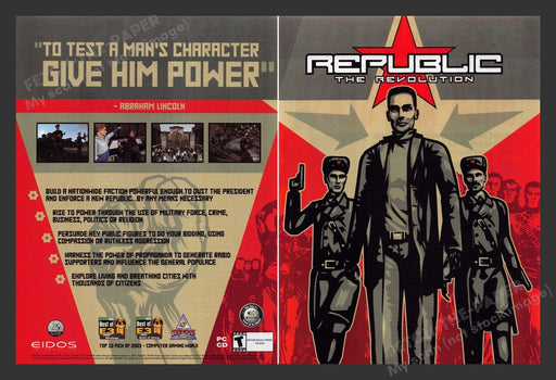 2003 Republic: The Revolution Video Game Print Advertisement (2 pgs) Fetch the Paper!