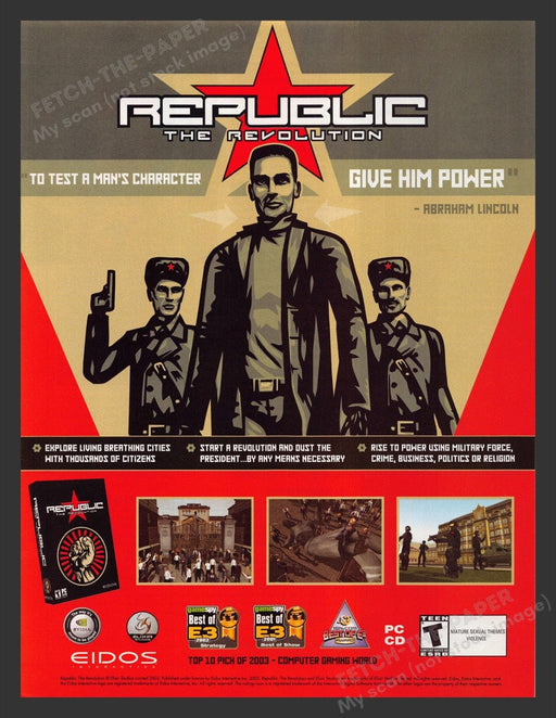 2003 Republic: The Revolution Video Game Print Advertisement