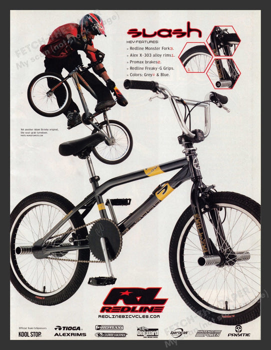 2003 RL Redline Bicycles Adam Strieby Seat Turndown Print Advertisement
