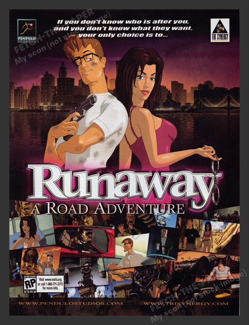 2003 Runaway: A Road Adventure Video Game Print Advertisement