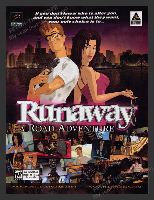 2003 Runaway: A Road Adventure Video Game Print Advertisement
