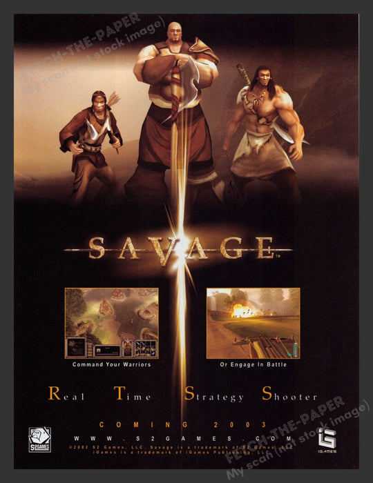2003 Savage "Command or Engage" Video Game Print Advertisement