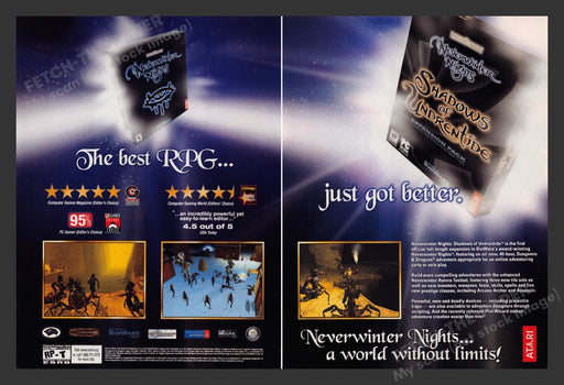 2003 Shadows of Undrentide Video Game Print Advertisement (2 pgs)