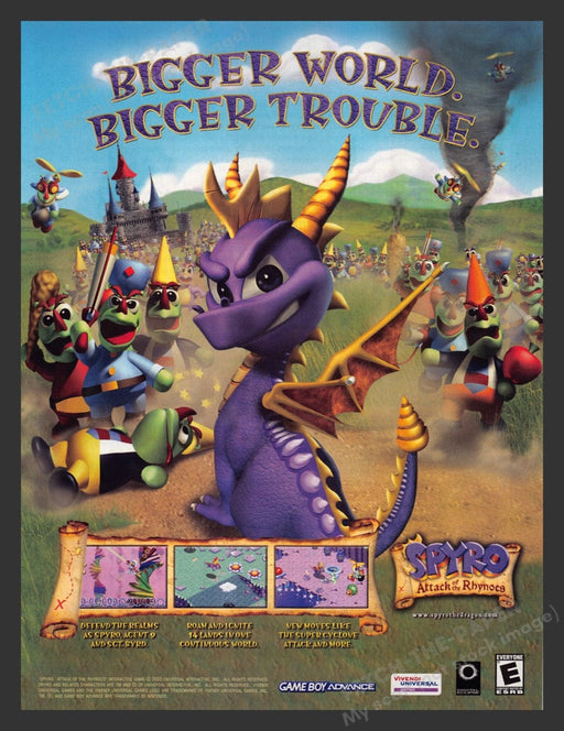 2003 Spyro: Attack of the Rhynocs Video Game Print Advertisement Fetch the Paper!