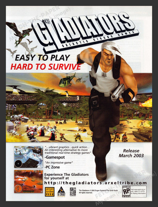 2003 The Gladiators: Galactic Circus Games Video Game Print Advertisement