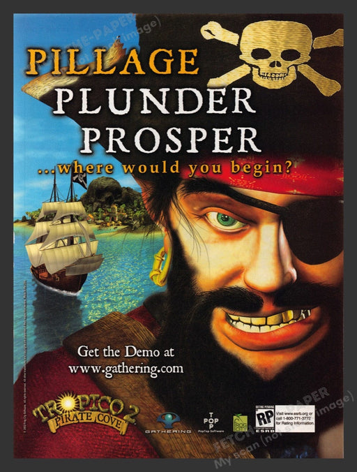 2003 Tropico 2: Pirate Cove Video Game Print Advertisement