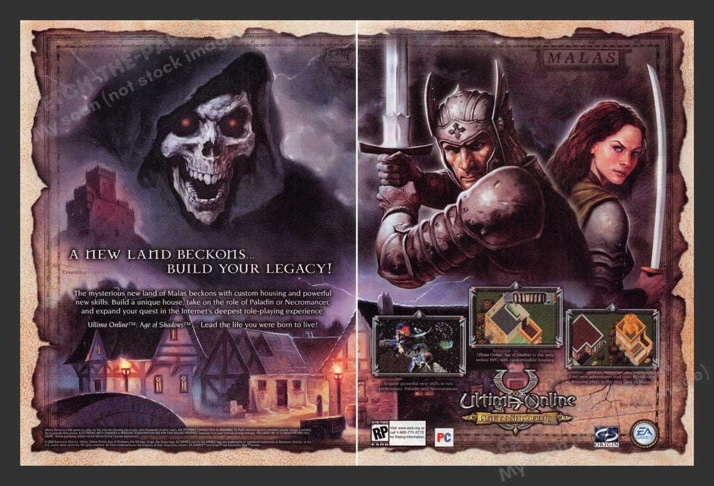 2003 Ultima Online: Age of Shadows Video Game Print Advertisement (2pgs)