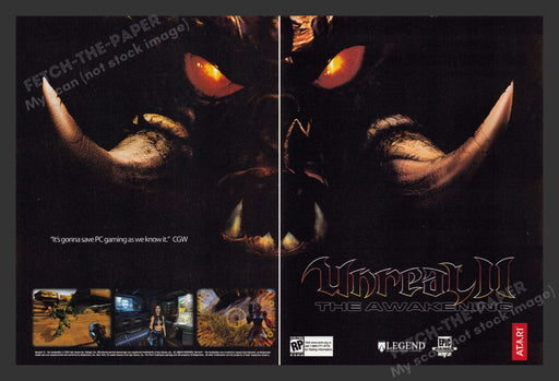 2003 Unreal II: The Awakening Video Game Print Advertisement (2pgs)