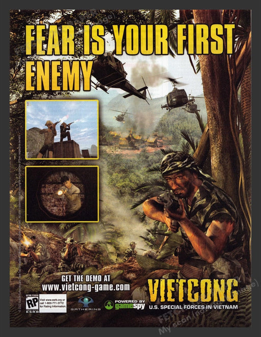 2003 Vietcong "Fear is your first enemy" Video Game Print Advertisement