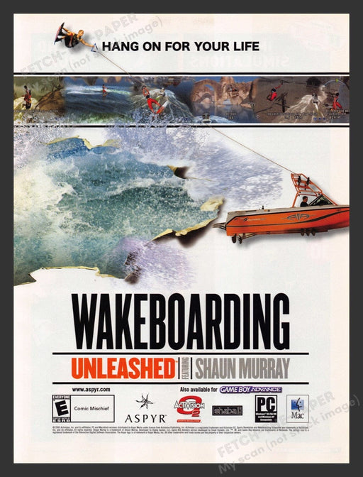 2003 Wakeboarding: Unleashed Shaun Murray Video Game Print Advertisement