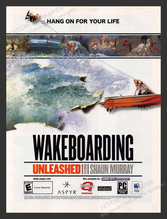 2003 Wakeboarding: Unleashed Shaun Murray Video Game Print Advertisement