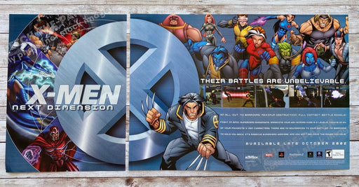 2003 X-Men: Next Dimension 10.5" x 23" Video Game Poster from Magazine Fetch the Paper!