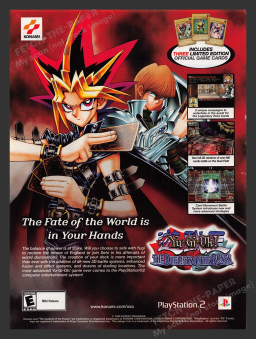2003 Yu-Gi-Oh!: The Duelists of the Roses Video Game Print Advertisement