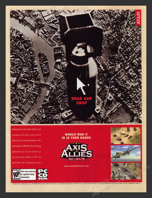 2004 Axis & Allies Bomb Dropping Video Game Print Advertisement