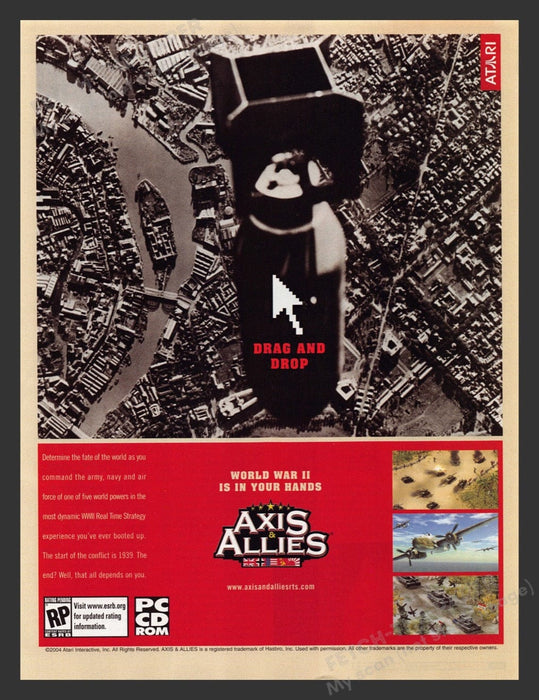 2004 Axis & Allies Bomb Dropping Video Game Print Advertisement