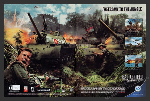 2004 Battlefield Vietnam Jungle Tank Video Game Print Advertisement (2 Pages)