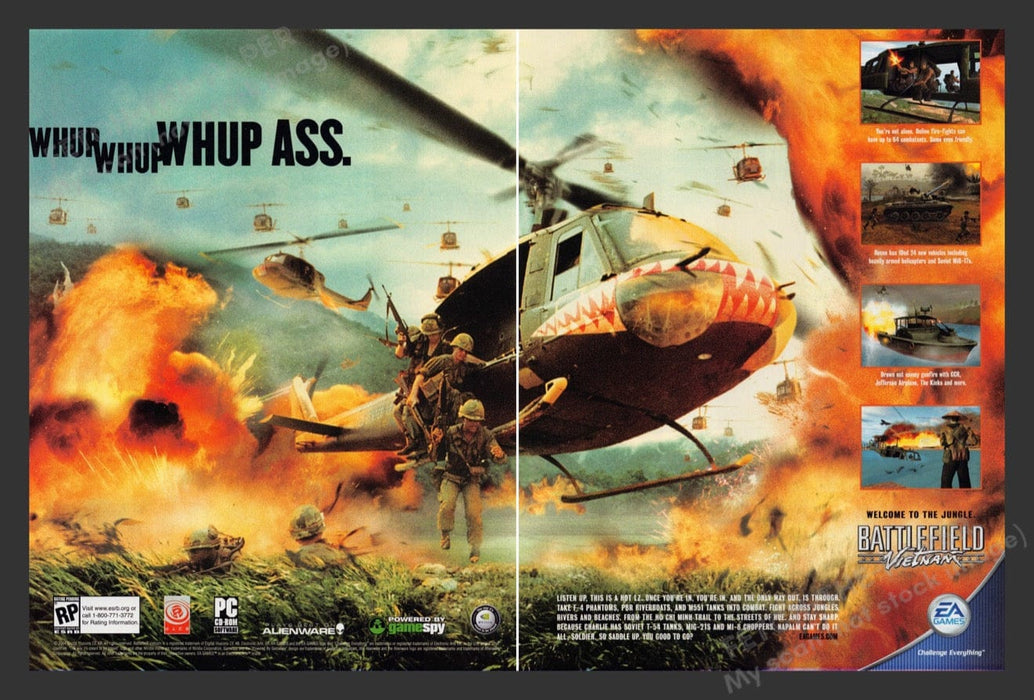 2004 Battlefield Vietnam Video Game Print Advertisement (2 Pages)