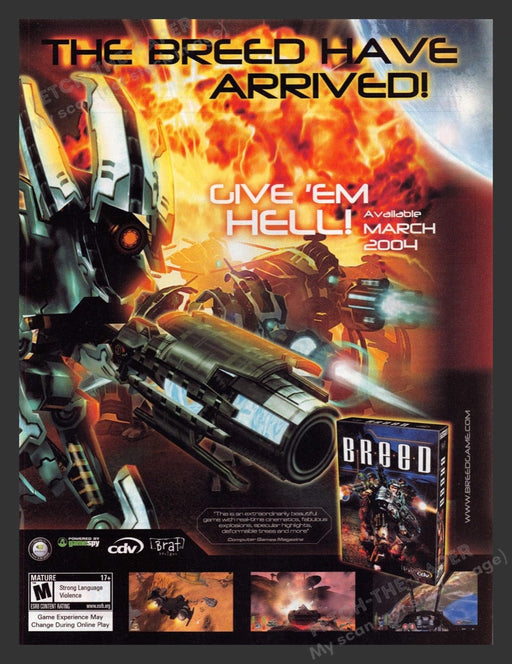 2004 Breed "Give 'em Hell" Video Game Print Advertisement