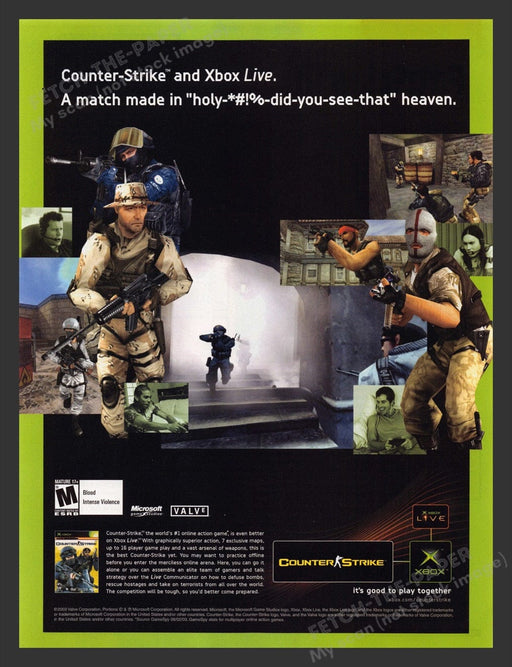 2004 Counter Strike "Match made in holy $#@#..." Video Game Print Advertisement