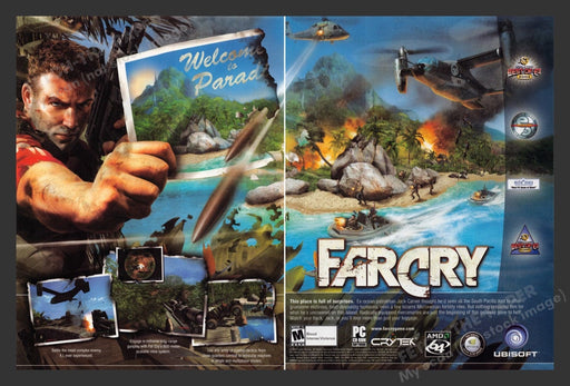 2004 Far Cry "Welcome to Paradise" Video Game Print Advertisement (2 Pages)